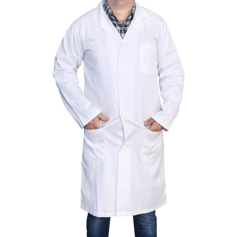 Unisex Lab Coat Built For The Daily Grind 60 40 Cotton Polyester Blend Sanforized To Fight Shrink White And Crisp Breathable