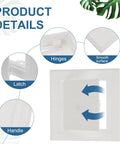 Product details of No Sweat Removable Hinged Access Panels 2 Pack Sleek White Abs Wall Hole Covers For Drywall Plumbing And Electrical Wiring.