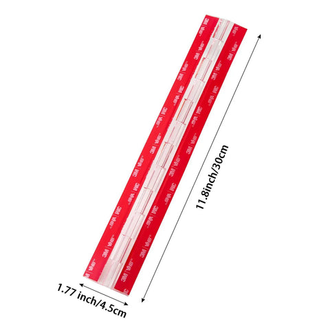 12 Inch Clear Acrylic Piano Hinges 4 Pack Adhesive Continuous Hinges For Aquarium Lids Cabinet Doors Premium Heavy Duty, 30cm long.