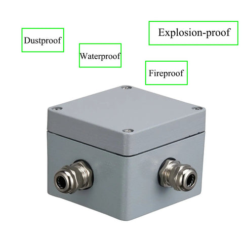 Heavy-Duty Aluminum Waterproof Junction Box IP66 Outdoor Explosion Proof Project Box for Industrial Use, Surface Mount, Grey Enclosure