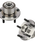 Front Wheel Hub And Bearing Assembly Pair For Mazda 3 2004 2005 5 Lug Bolt Pattern 114.3mm No ABS Left And Right Replacement With Durable Sealed Bearings Direct Fit OE Size