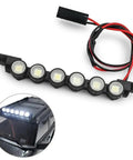 RC Light Strips Kit For TRX4M Bronco One Eighteen Scale Upgrade Accessory with LED roof light bar and spotlight lamp