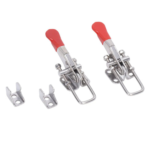 Heavy Duty Toggle Latch Clamp Set For Tailgate Pull Latches 2 Pack Adjustable Stainless Steel 400lbs Capacity