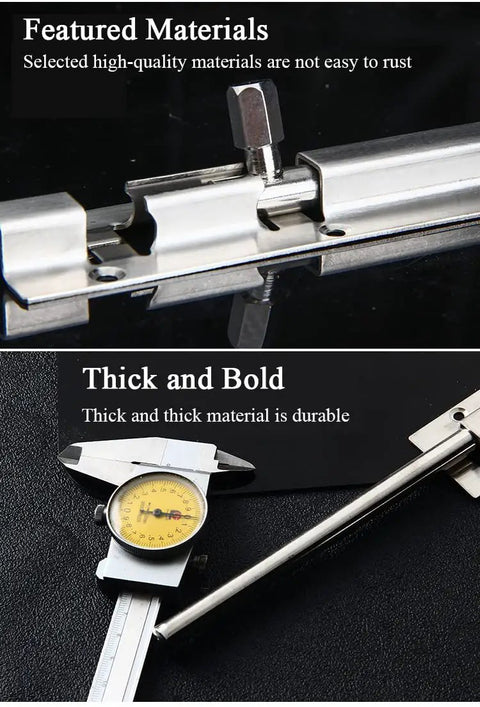 Heavy Duty Stainless Steel Slide Barrel Bolt Gate Latch Four Pack with rust-resistant quality materials and durability detail.