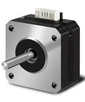 Front view of Nema 17 Stepper Motors Kit, 5 Pack, 42x23mm 42BYGH with 4 Lead Wire, 1m Cable for CNC and 3D Printers.