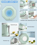 Portable Electric Drink Chiller With Aluminum Mug keeps your beverages ice cold with ergonomic grip and anti-skid bottom.