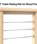 Twenty Pairs One Eighth Inch Cable Railing Kit With Swage Toggle Turnbuckles Adjustable Angle Stainless Steel Hardware