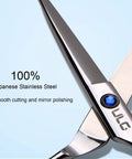 Pro Grade 6.5 Inch Right Hand Hair Cutting Scissors Razor Edge Barber Shears For Salon Use Made From Japanese 440C Stainless Steel Hand Sharpened With Smooth Mirror Finish close-up