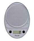 Top view of Primo Digital Food Scale For Precise Weighin, Portion Control, And Baking Prep, easy two button sealed panel, chrome finish.