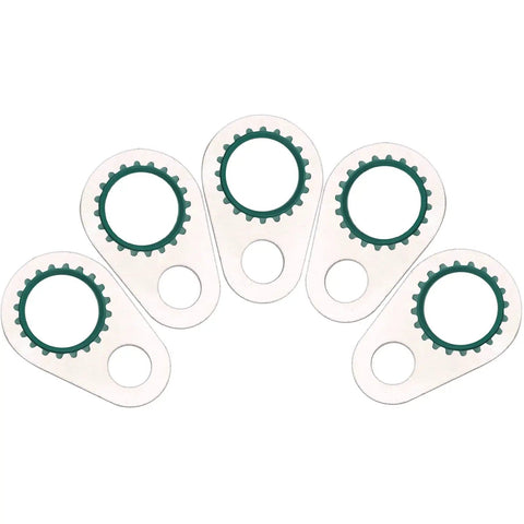 AC System Compressor Gasket Seal Kit 60 Piece Port Seal Washer Set for Air Conditioning Repair components laid out in pattern