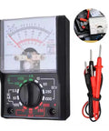 Digital Multimeter With DC AC Voltmeter And Ohm Amp Tester And Diode Voltage Tester with test pen, front view and details