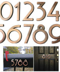 20-Pack 2.76 Inch High 3D Address Numbers 0-9 Bronze Plated Self-Adhesive Door Numbers For Mailbox Home Apartment Office Car Or Truck Easy Install