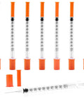 1cc 30G Syringe With Five Sixteenth Inch Needle, Individually Wrapped Pack Of 20 For Medical Use, Portable And Lightweight For Grab And Go Dosing, Clear Barrel For Visible Fluid, Durable Plastic Construction, Ready To Use, orange capped syringes