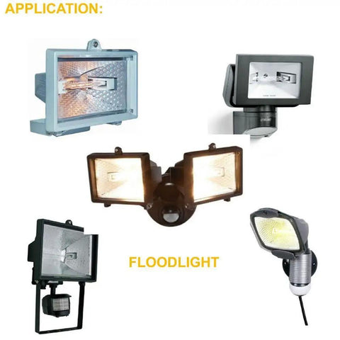 Application for J Type T3 118mm 500W Halogen Bulbs Pack Of 5 R7S Base 120V Double Ended Quartz Tube Flood Lights
