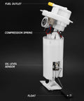 Direct Fit Electric Fuel Pump Module Assembly Replacement For 2004 2005 2006 2007 Chrysler Town And Country Voyager Dodge Caravan Grand Caravan 2.4L 3.3L 3.8L Replaces E7172M SP7172M showing fuel outlet, compression spring, oil level sensor, and float.