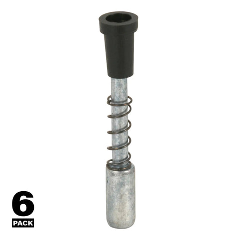 Heavy Diecast Window Screen Plunger Latch Built To Fit Aluminum Frames Replaces Standard Track Hardware No Fuss Assembly Bulldog Tough Grip For Weekend Warrior DIY Upgrades Premium Grade 6 Pack - Close-up of metal latch with spring