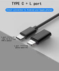 Killer HD 960P Industrial Endoscope Camera Type C Snake Scope 5 Meter Hard Cable Borescope with Type C and L ports for connections