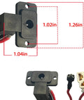 Round Charger Port Kit For Power Wheels Ride On Cars 6V 12V 24V Replacement Parts With 25A Fuse and connector wires shown