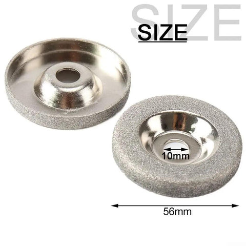 Heavy Duty 56mm Cup Grinding Wheel For Metal With 10mm Bore Hole, ideal for cutting and smoothing tasks on steel and concrete.