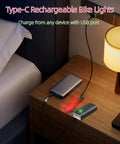 3000 Lumen Super Bright Bike Lights Front And Rear With 5200mAh Battery USB Rechargeable Night Riding Kit on table charging