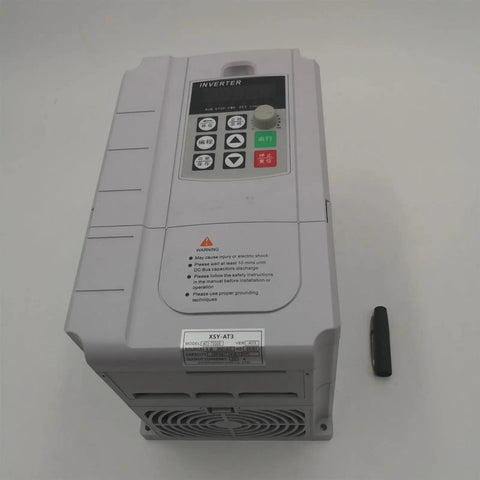Gray 380V 5.5KW Variable Frequency Drive for 3 Phase Motors with control panel and buttons