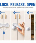 One Hand Release Kid Proof Cabinet Locks No Drill Adhesive For Cabinets And Drawers Keeps Curious Kids Out Of Kitchen Bathroom And Storage Areas Easy Install 12 Pack