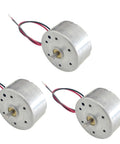 3 Piece 5V DC Motors With 6000 RPM Mini Electric Motors With 10cm Wire Leads For DIY Robotics And Small Projects
