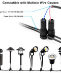 60 Pack Low Voltage Landscape Lighting Connectors Waterproof 12-20 Gauge Quick Lock Wire Connectors for Path Lights