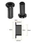 Four Pack Flanged Sleeve Bearings Nylon Bushings For Shaft 6mm Bore 10mm OD 28.5mm Length Self Lubricating Black With Good Load Capacity