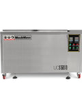 Industrial Ultrasonic Parts Washer UC81B Heavy Duty Workhorse Built For 81 Gallon Tank With 28KHz Power, 40 Transducers, SS304 Build, 10kW Heater, 208 240V Three Phase For Deep Cleaning Metal And Precision Parts, front view
