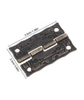 Vintage Iron Jewelry Box Hinges With Screws Small Retro Decorative Cabinet Door Hinges For Wooden Craft Boxes Smooth Opening Hardware