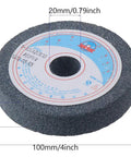 Premium 4 Inch Bench Grinding Wheel Crafted From Aluminum Oxide And Ceramic Grit For Tough As Nails Surface Polishing Buffing And Metal Finishing On Garage Workshop Machines, side view with measurement.