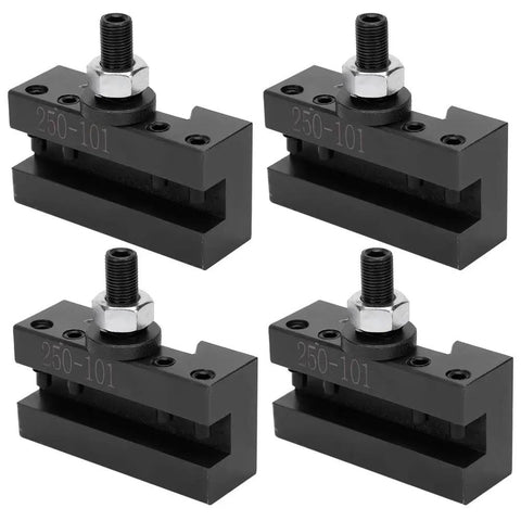 Boring Tool Set 4 Pack For Quick Change CNC Fixtures Pro Grade Shop Ready High Carbon Steel Clamps Secure And Accurate Machining Replacement For 250-101 Compact Storage For Workshop And Toolbox four black 250-101 clamps