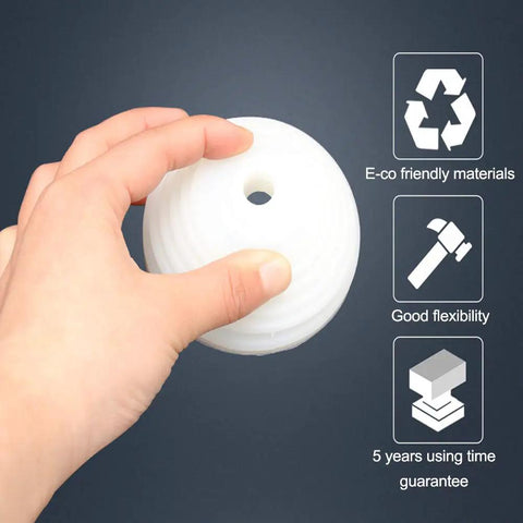 Rubber Scalable Dust Cover For Electric Hammer Drill And Impact Drill Ash Bowl Dustproof Shield held in hand, eco-friendly icons