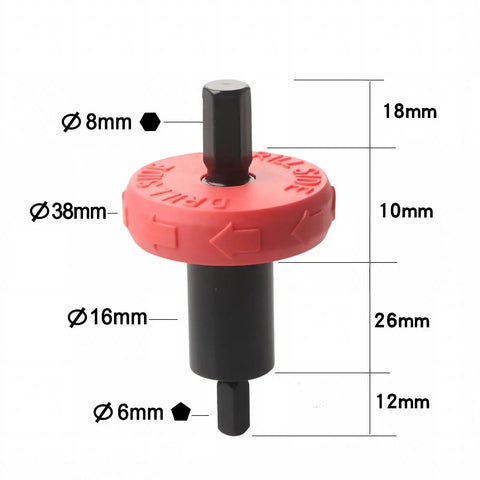 Diagram of Push Button Start Electric Engine Drill Bit Adapter 8mm Hex Quick Start For Lawn Mower Leaf Blower And String Trimmer