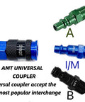 Rock Solid Aluminum Quarter Inch Air Hose Fittings And Air Compressor Quick Connect Fittings 15 Piece Air Coupler Plug Kit with four couplers.