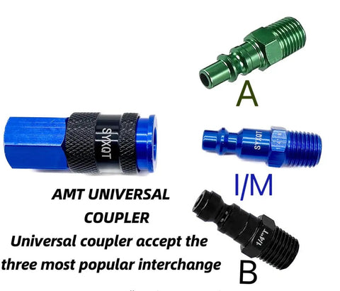 Rock Solid Aluminum Quarter Inch Air Hose Fittings And Air Compressor Quick Connect Fittings 15 Piece Air Coupler Plug Kit with four couplers.