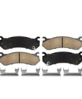 Front Brake Kit With 12 Inch Rotors And Ceramic Pads For Chevrolet GMC Silverado Suburban Sierra Savana Yukon XL 1500 Tahoe Escalade Replacement Disc Brakes, showing ceramic brake pads and clips