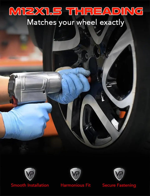 Four Piece Chrome Mag Style Lug Nuts 12x1.5 For Toyota Tacoma 4Runner SR5 TRD Off Road Limited And Lexus installation