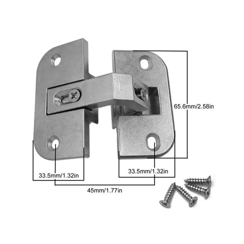 Self Closing Stainless Steel Door Hinge With Reversible Zinc Alloy Pie Cut Corner Concealed Heavy Duty Adjustable Connector