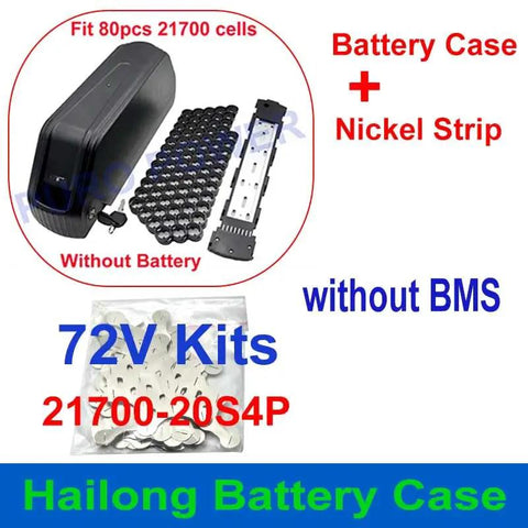 Heavy Duty Ebike Battery Housing Built Like A Tank For Custom Rigs Fits 80 Pieces 21700 Cells with nickel strip and 72V kit.