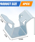Magnet retainer clip, zinc-plated metal for Dexter brake magnets, 4-pack, front-angled view