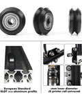 Plastic Pulleys With Bearings For 2020 European Standard V Groove Perlin Wheel Linear Roller Guides
