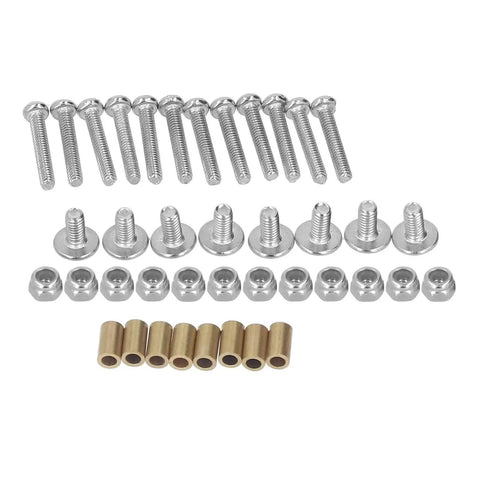 Leaf Spring Suspension Steel Bar Kit For WPL B4 24 1/16 RC Car Upgrade with screws and nuts, silver finish