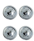 4 Inch Heavy Duty Garage Door Pulley Sheave Zinc Plated With Three Eighth Inch Bore, 200 Pound Load Rating, pack of four