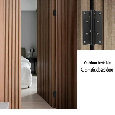 4 Pack Black Door Hinges With Automatic Closing And Spring Loaded Mechanism For 4 Inch Doors Adjustable Tension For Garage And Invisible Doors durable installation
