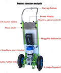 Heavy Duty Electric Stair Climbing Hand Truck With 850W Brushless Motor And 200Kg Load Capacity showing component details and structure.