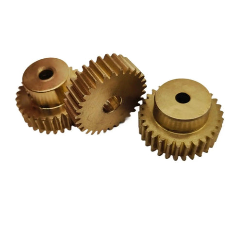 Bevel Gear Set 69 Tooth Brass Gear 0.5 Mod With Step Teeth 6.35mm Bore 15mm Step Diameter 35.5mm Outer Diameter 10mm Thick Heavy Duty Transmission