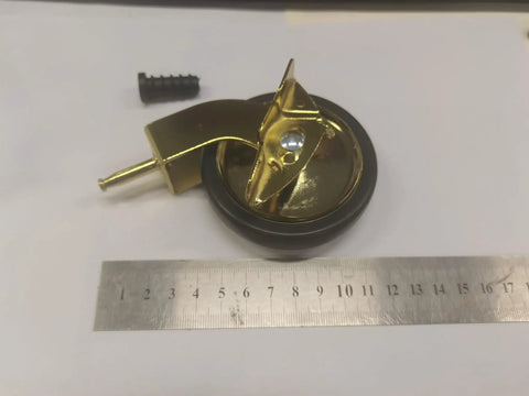 3 Inch Furniture Casters Wheels Vintage Antique Swivel Caster With Brake Gold Finish 4 Pieces Moving Caster Wheels For Office Furniture On Wood Tables Chairs Cabinets Pianos
