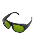 Professional Laser Engraving Safety Glasses With Badass Eye Protection And Hella Reliable 450Nm 1064Nm Nd Yag Blocking For Every Workshop Project Designing And Jewelry Crafting Tasks, featuring green lenses and black frame.